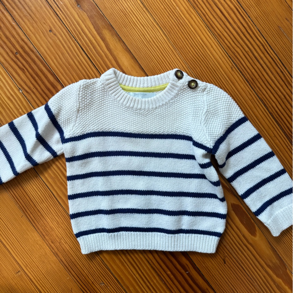 Baby Boden Cotton Striped Sweater, 6-12 months